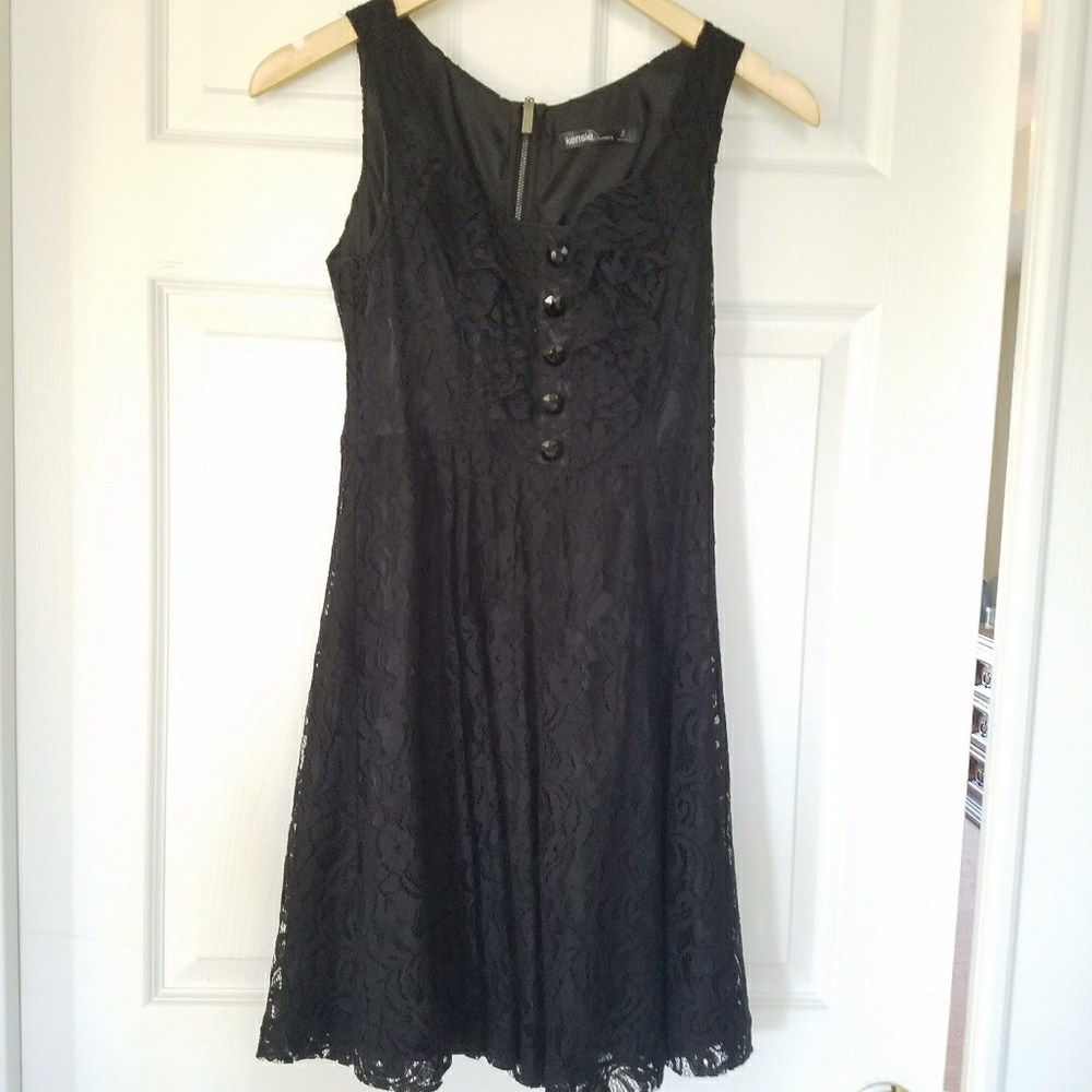 Kensie black lace dress
